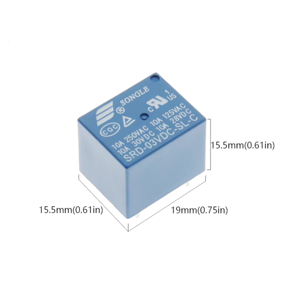 5 uds relés SRD-03VDC-SL-C SRD-05VDC-SL-C SRD-06VDC-SL-C SRD-09VDC-SL-C SRD-12VDC-SL-C 3V 5V 6V 9V 12V 24V 48V 10A 250VAC 5PIN 5